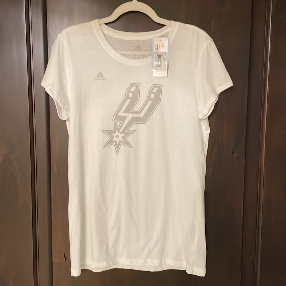 NWT Women’s Adidas Spurs Fitted Tshirt, Size XL